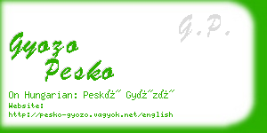 gyozo pesko business card